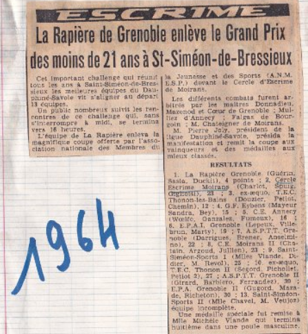 La Rapière de Grenoble enlève le Grand Prix des moins de 21 ans